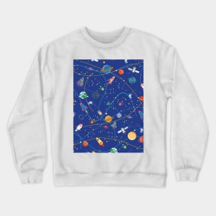 Space rocket pattern Crewneck Sweatshirt